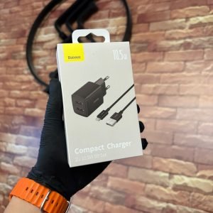 Carregador de Parede Baseus 10.5 W 2× USB + Cabo Lightning 1 m